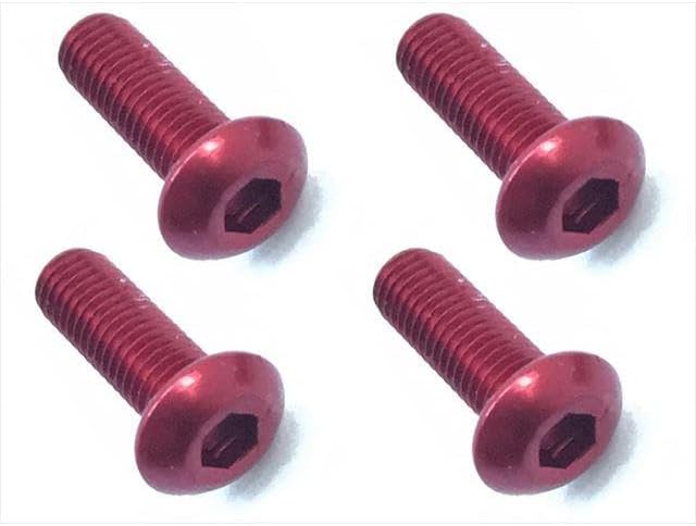 Square NAX-310R 3x10 Hex Button Screws (Red/6pcs) - BanzaiHobby