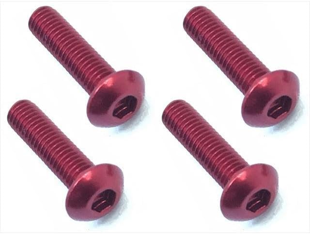 Square NAX-312R 3x12 Hex Button Screws (Red/6pcs) - BanzaiHobby