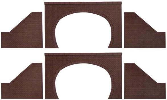TGWNA-96 Tunnel Portal for Double Track (Brick Design Style) (Portal 2 Sheets Retaining Wall) (Right Left 2-pair) (Unassembled Kit) (N Gauge Layout Accessory Series) - BanzaiHobby