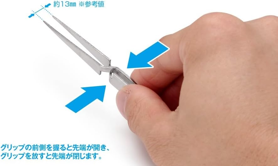 Wave HT-079 Hobby Tool Series HG Reverse Working Tweezers Straight Type - BanzaiHobby