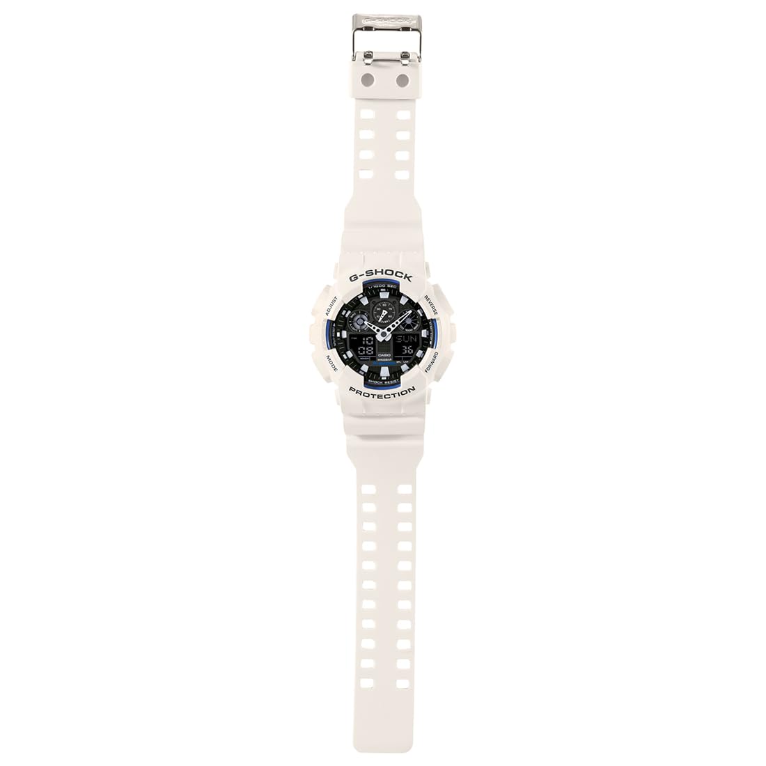 Gショック カシオ G-SHOCK CASIO メンズ 腕時計 アナデジ 海外モデル STANDARD GA-100B-7ADR ホワイト 逆輸入品 - BanzaiHobby