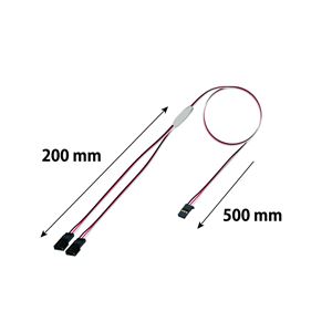 Futaba 307430 Double-ended Hub 2P 500-200 Extension Cord BB0161
