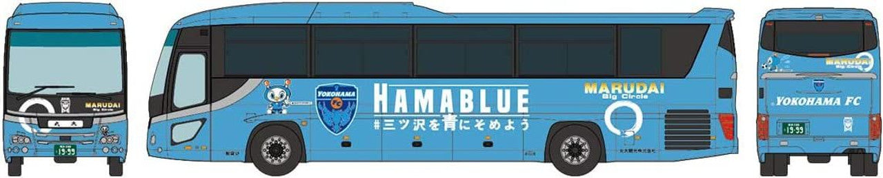 TOMYTEC Bus Collection Yokohama FC Wrapping Bus 'HAMABLUE' - BanzaiHobby