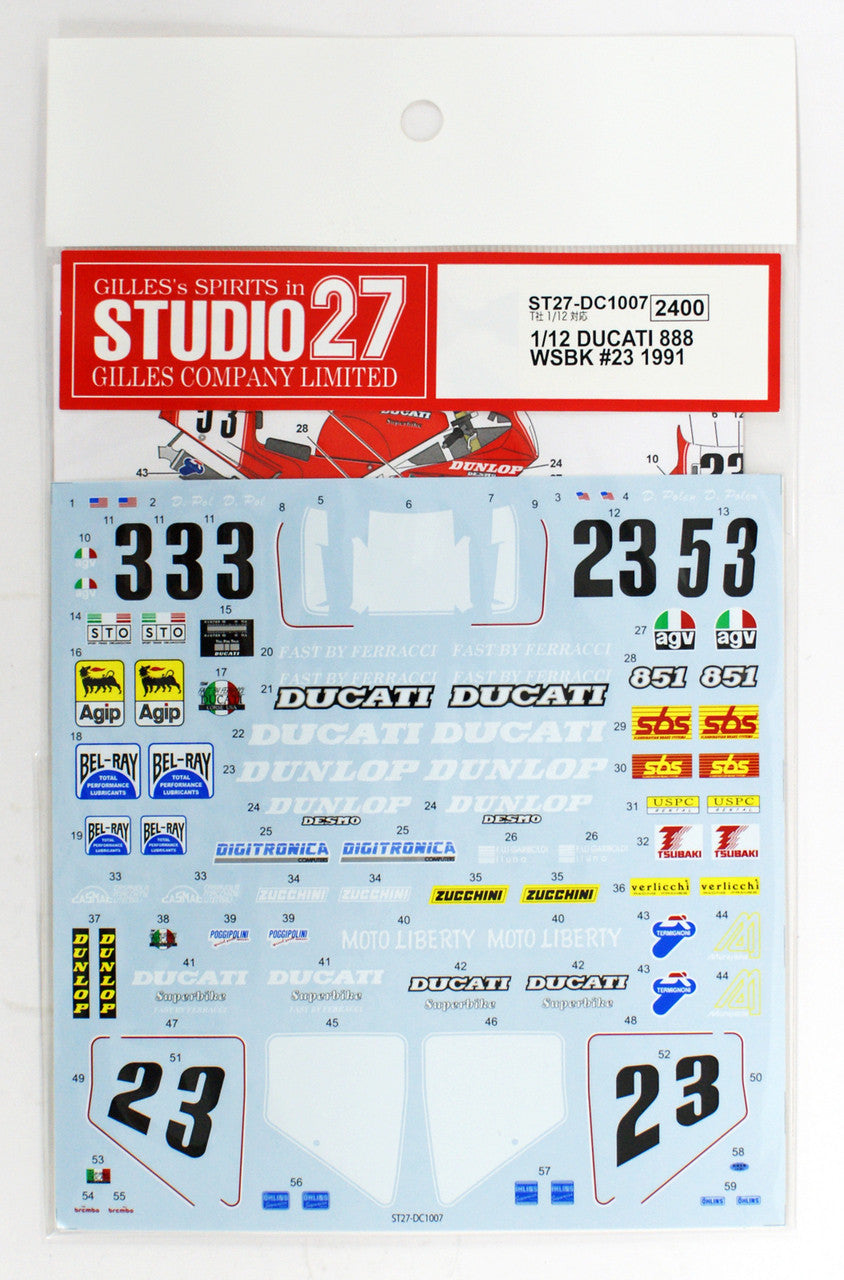 Studio27 DC1007 1/12 Ducati 888 WSBK - BanzaiHobby