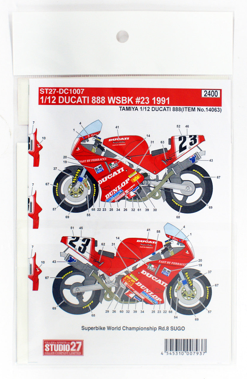 Studio27 DC1007 1/12 Ducati 888 WSBK - BanzaiHobby