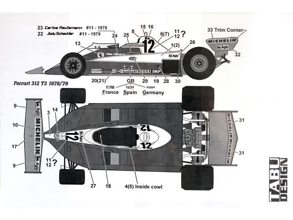 Tabu Design 20133 1/20 312T3 1978/79 - BanzaiHobby