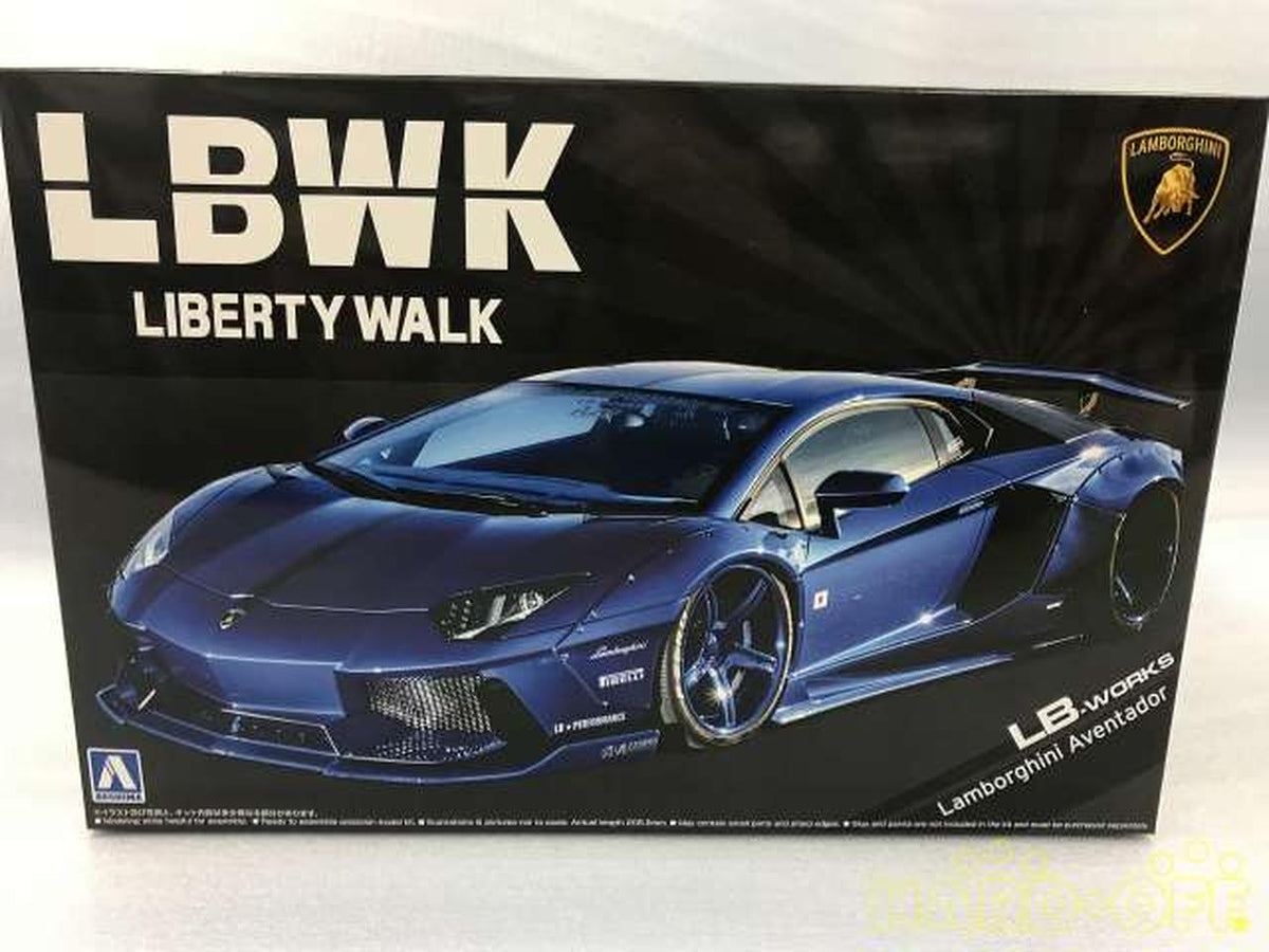 Aoshima 1/24 LB Works Lamborghini Aventador V Liberty Walk Series - Banzai Thrifting | BanzaiHobby