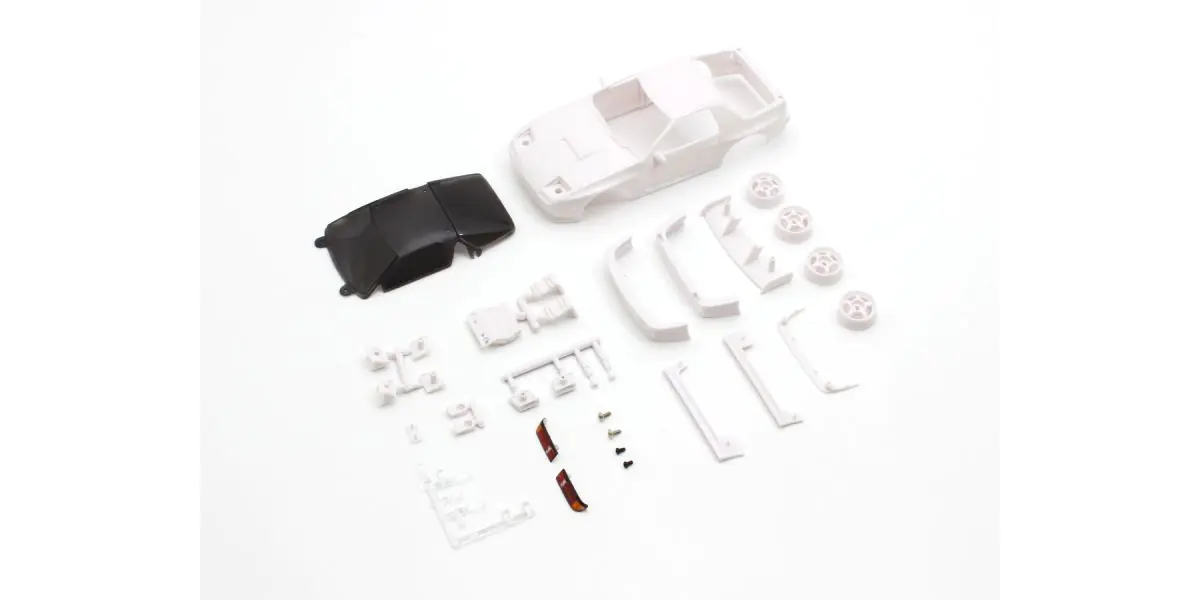 Kyosho MZN213 MAZDA SAVANNA RX-7 FC3S White Body set (w/Rim for AWD) - BanzaiHobby