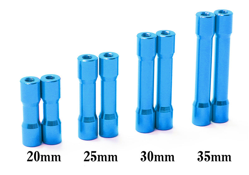 Wrap-Up Next 0792-FD Round Shape Aluminum Post 35mm (light blue/2pcs) - BanzaiHobby