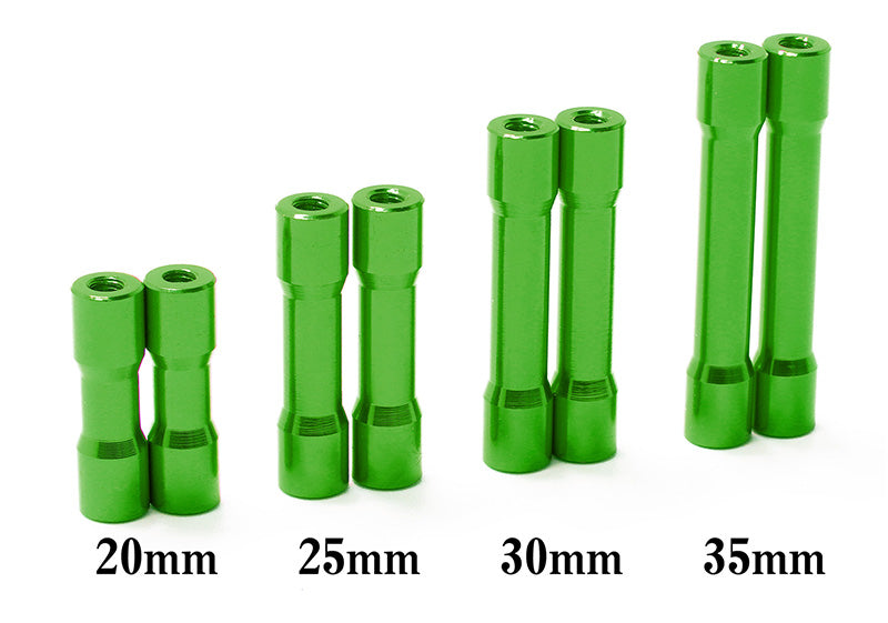 Wrap-Up Next 0793-FD Round Shape Aluminum Post 35mm (green/2pcs) - BanzaiHobby