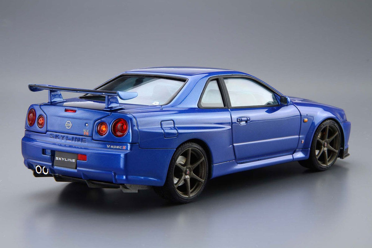 Aoshima 1/24 The Model Car No. 08 Nissan BNR34 Skyline GT-R V-spec II 02 - Aoshima Banzai Hobby