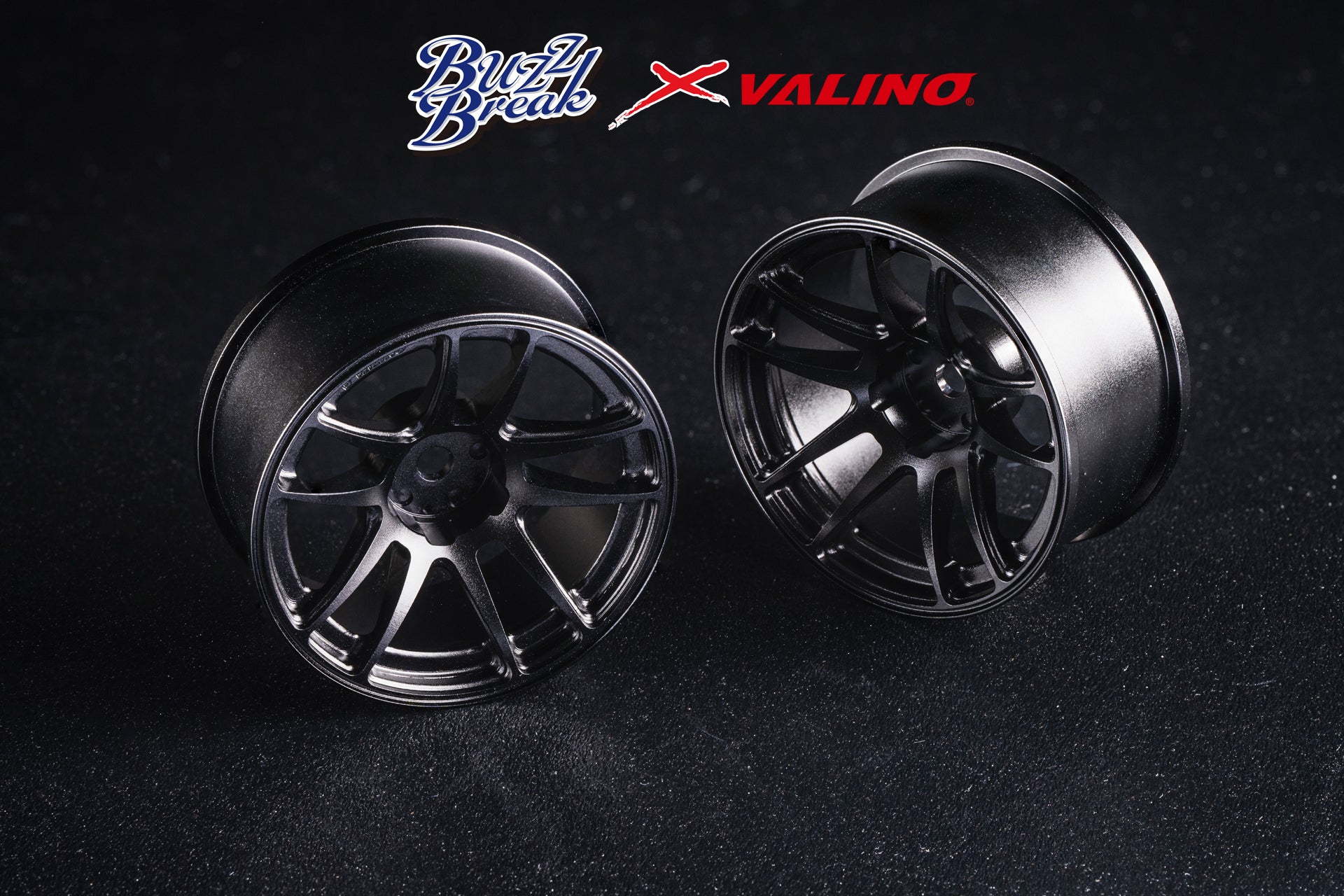 OVERDOSE BB-RW-022 VALINO N820S Aluminum Wheel 26mm (Black anodized/OFF+7) - BanzaiHobby