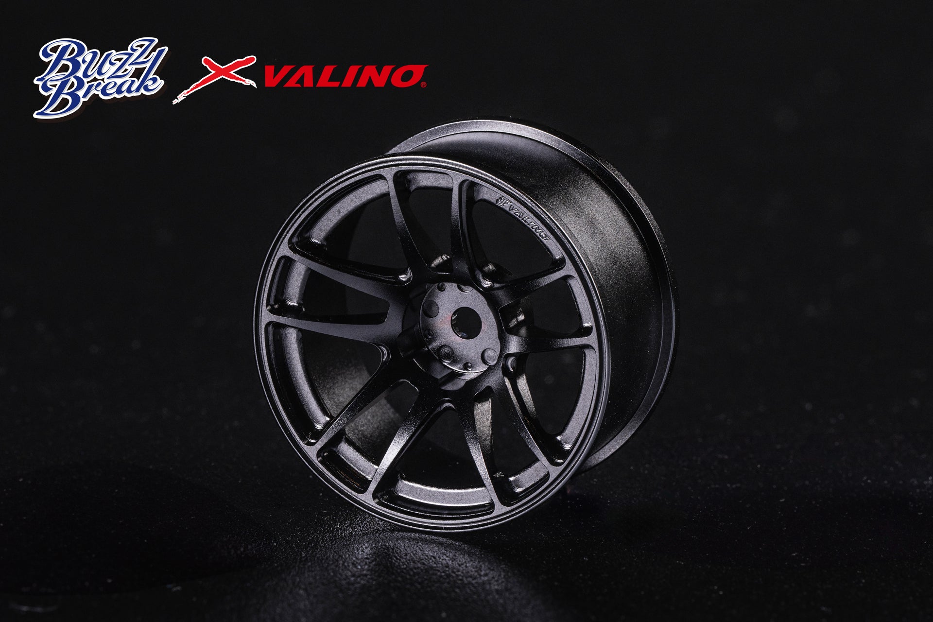 OVERDOSE BB-RW-022 VALINO N820S Aluminum Wheel 26mm (Black anodized/OFF+7) - BanzaiHobby