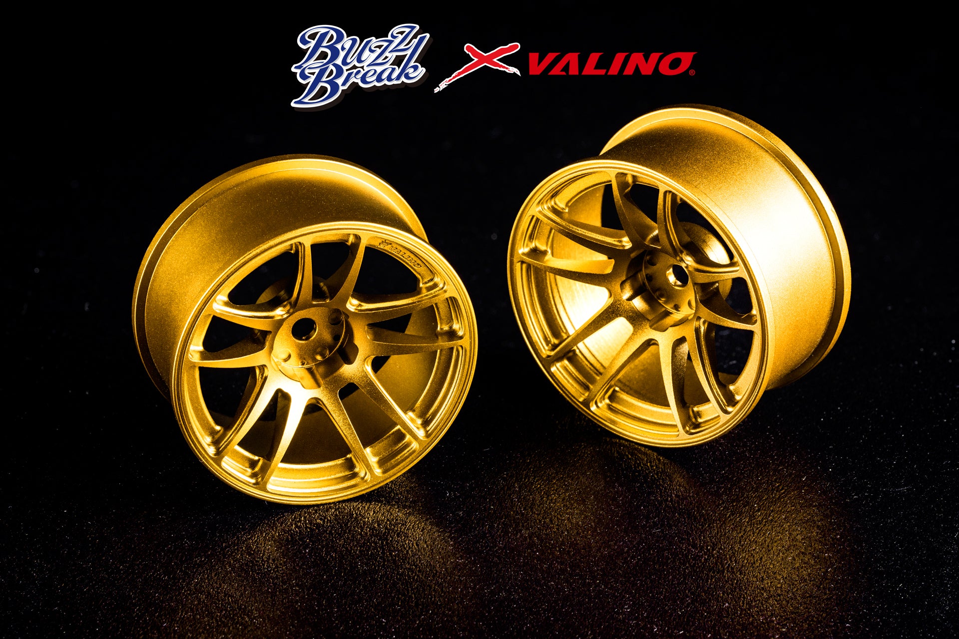OVERDOSE BB-RW-033 VALINO N820S Aluminum Wheel 26mm (Gold anodized/OFF+7) - BanzaiHobby