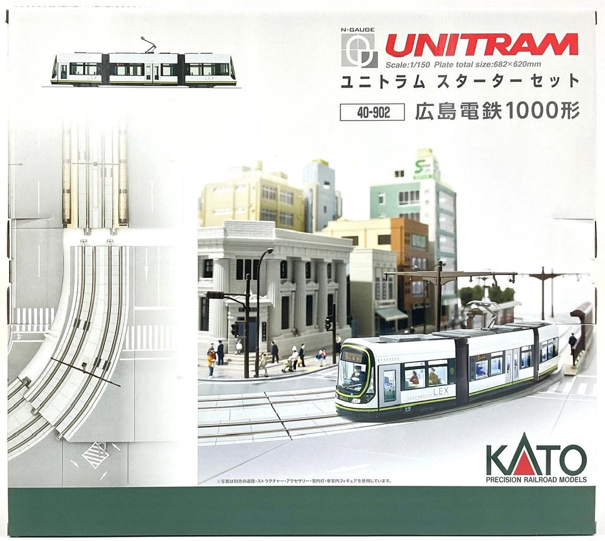 KATO 40-902 N-Gauge Unitram Starter Set Hiroshima Electric Railway 1000 Series