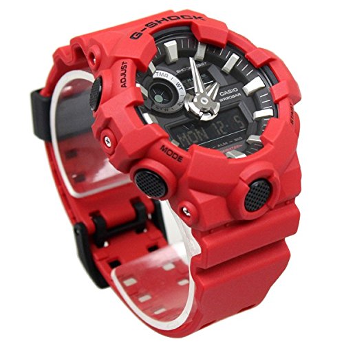 カープ 警察 自衛隊 G-SHOCK 20気圧防水 アナデジ プラベルトウォッチ メンズ (GA-700-1A GA-700-1B GA-700-4A) (GA-700-4A(レッド)) - BanzaiHobby