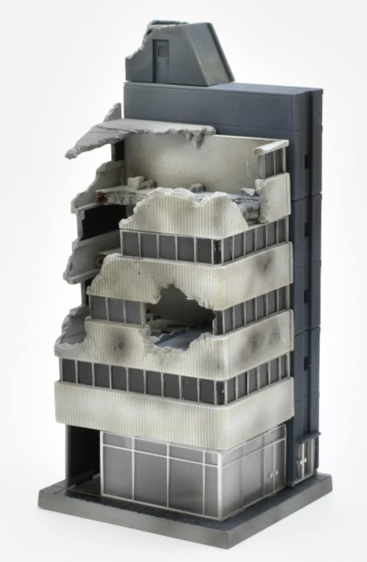 323716 1/144 GeoColle Combat Series DCM22 Waste Building Pre-Painted Plastic Model