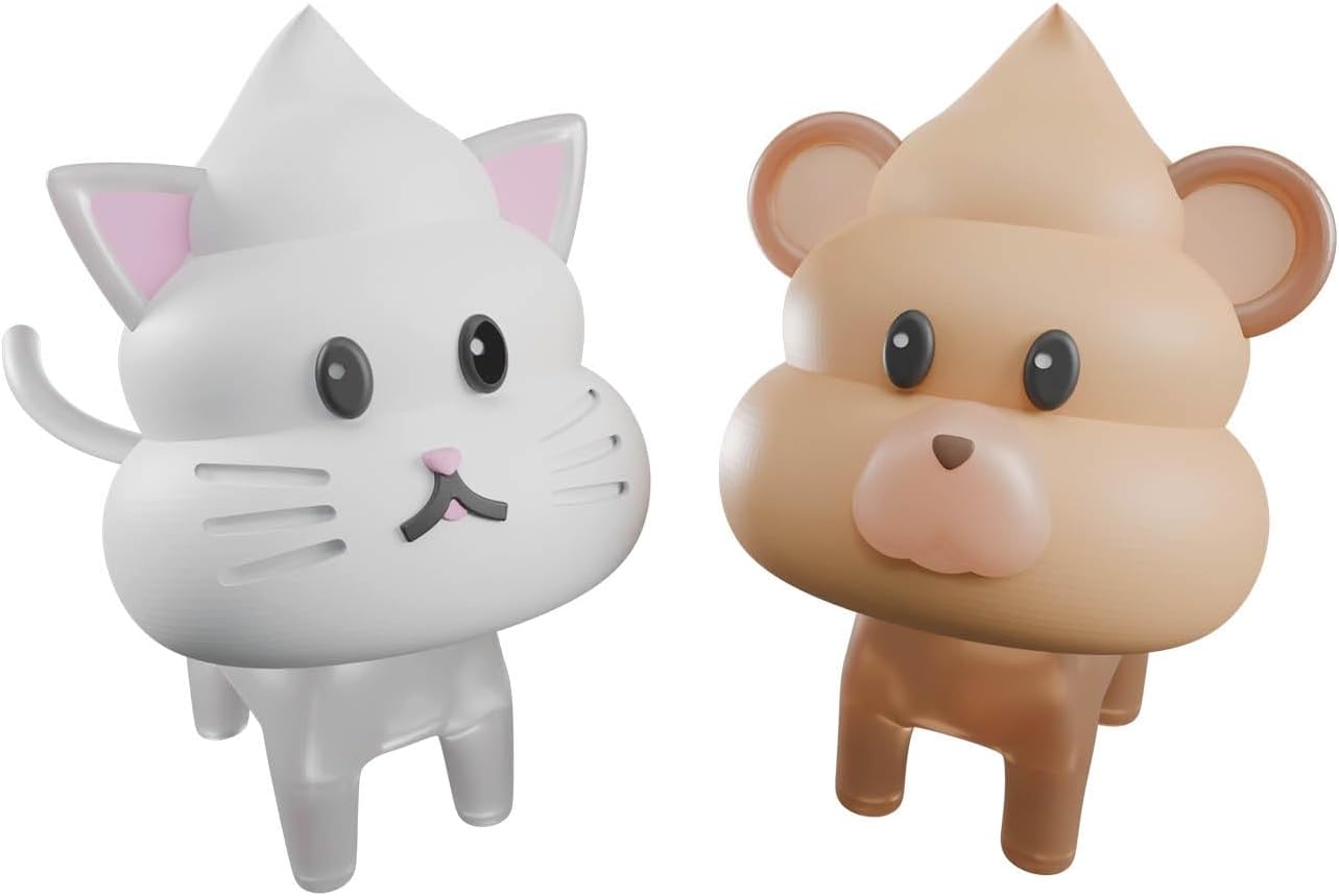 Bandai Clay Model 04 Clay Model Kit Animal Unchi Set 1 Cat & Bear - BanzaiHobby