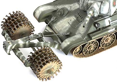 Zvezda 3580 1/35 T-34/76 Soviet Tank w/ Mine Roller - BanzaiHobby