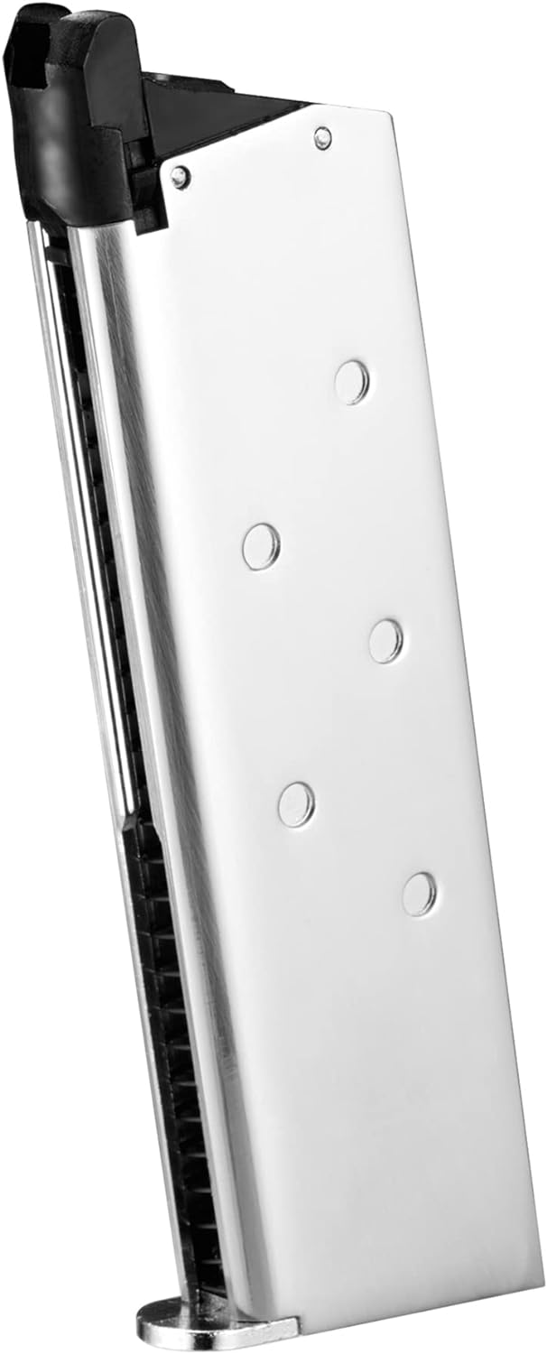 Tokyo Marui Government Chrome Stainless Steel Magazine for Gas Blowback - BanzaiHobby