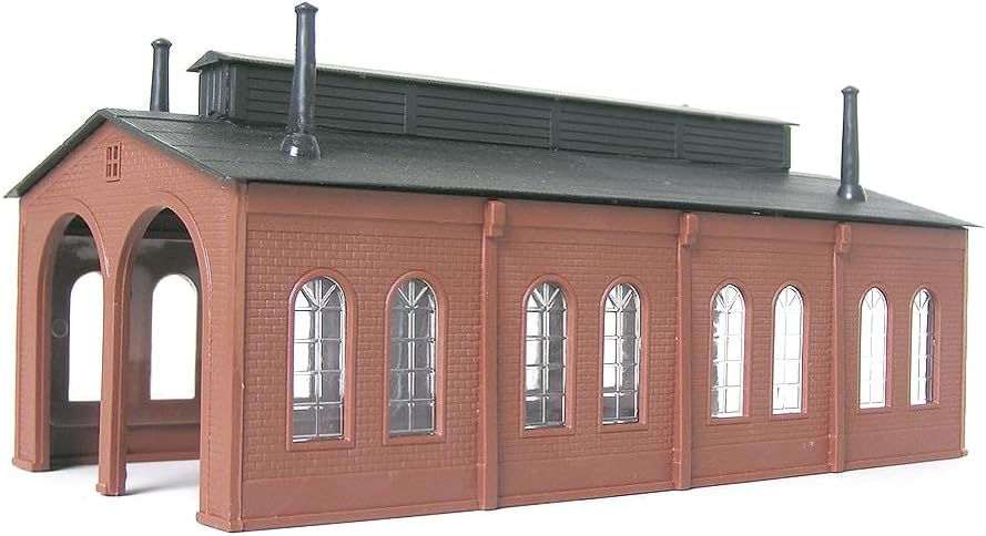TGW NA-101 Double-Track Brick Engine Shed Assembly Kit - BanzaiHobby