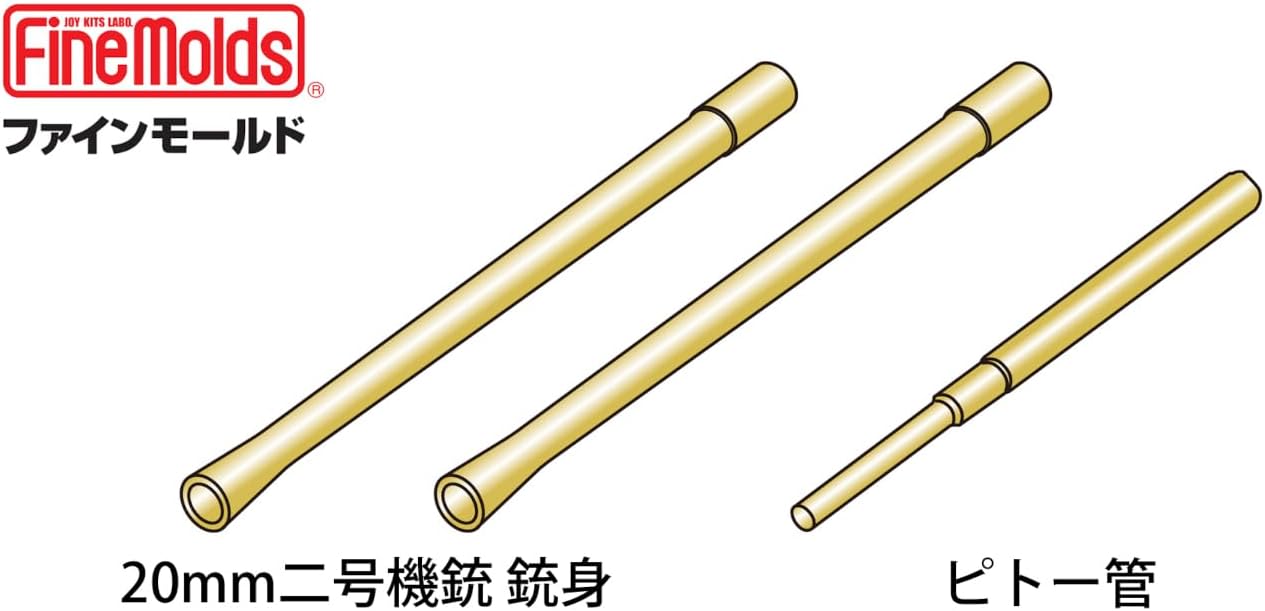 Fine Mold AC93 1/48 Aircraft Acc 0.8 inch (20 mm) Machine Gun & Pitot Tube Set - BanzaiHobby
