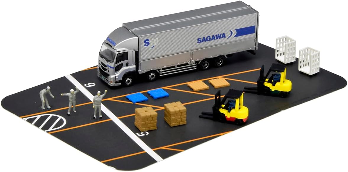 TOMYTEC The Truck Collection Torakore Logistics Site Wing Van Set B Sagawa Express Diorama Supplies - BanzaiHobby