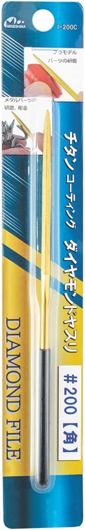 Mineshima I-200C Titanium Coated Diamond File #200 Square - BanzaiHobby