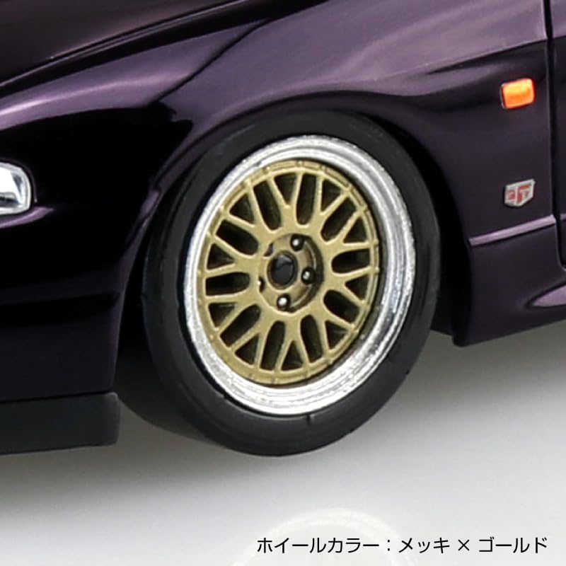 Aoshima 1/32 RakuPla Snap Kit No.21CU-MP Nissan R33 Skyline GT-R Custom Wheel (Midnight Purple) - BanzaiHobby