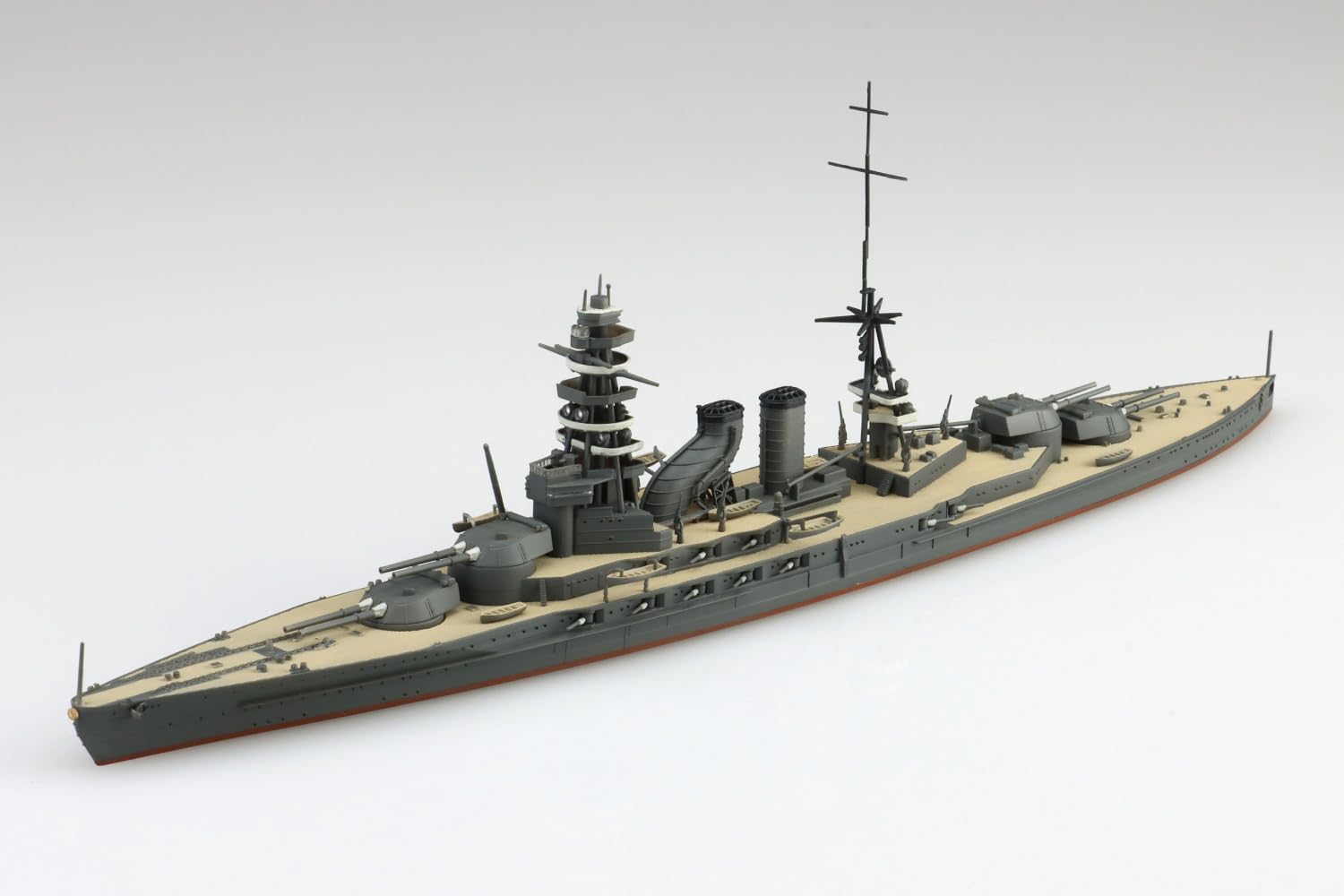 Aoshima WL124 1/700 Japanese Navy Battleship Nagato Bent Chimney - BanzaiHobby