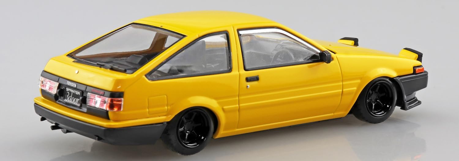 Aoshima 1/32 Easy Plastic Snap Kit No.11CU-YW Toyota Sprinter Trueno Custom (Yellow) - BanzaiHobby