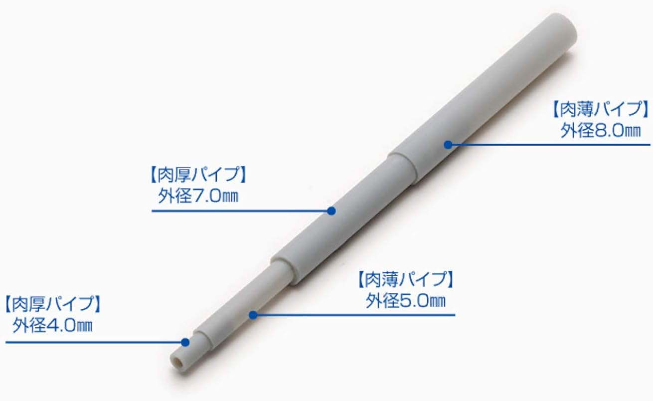 Wave OM233 Plastic Pipe (Gray) Outer Diameter 5.5 mm - BanzaiHobby