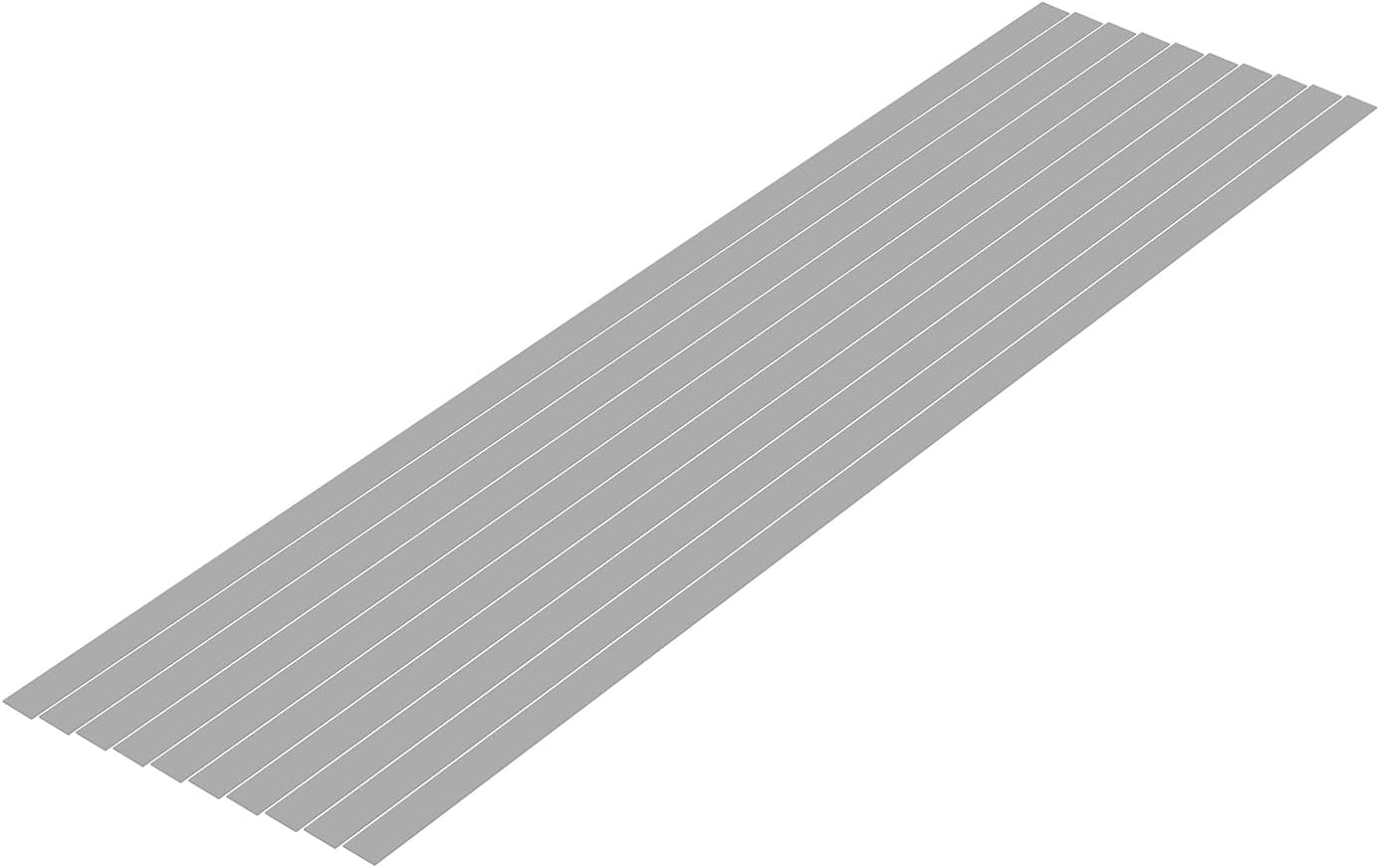 Wave OM-466 Material Series Plastic Material Gray Shredded Board 0.01 x 0.24 inches (0.3 x 6.0 mm), 10 Pieces - BanzaiHobby