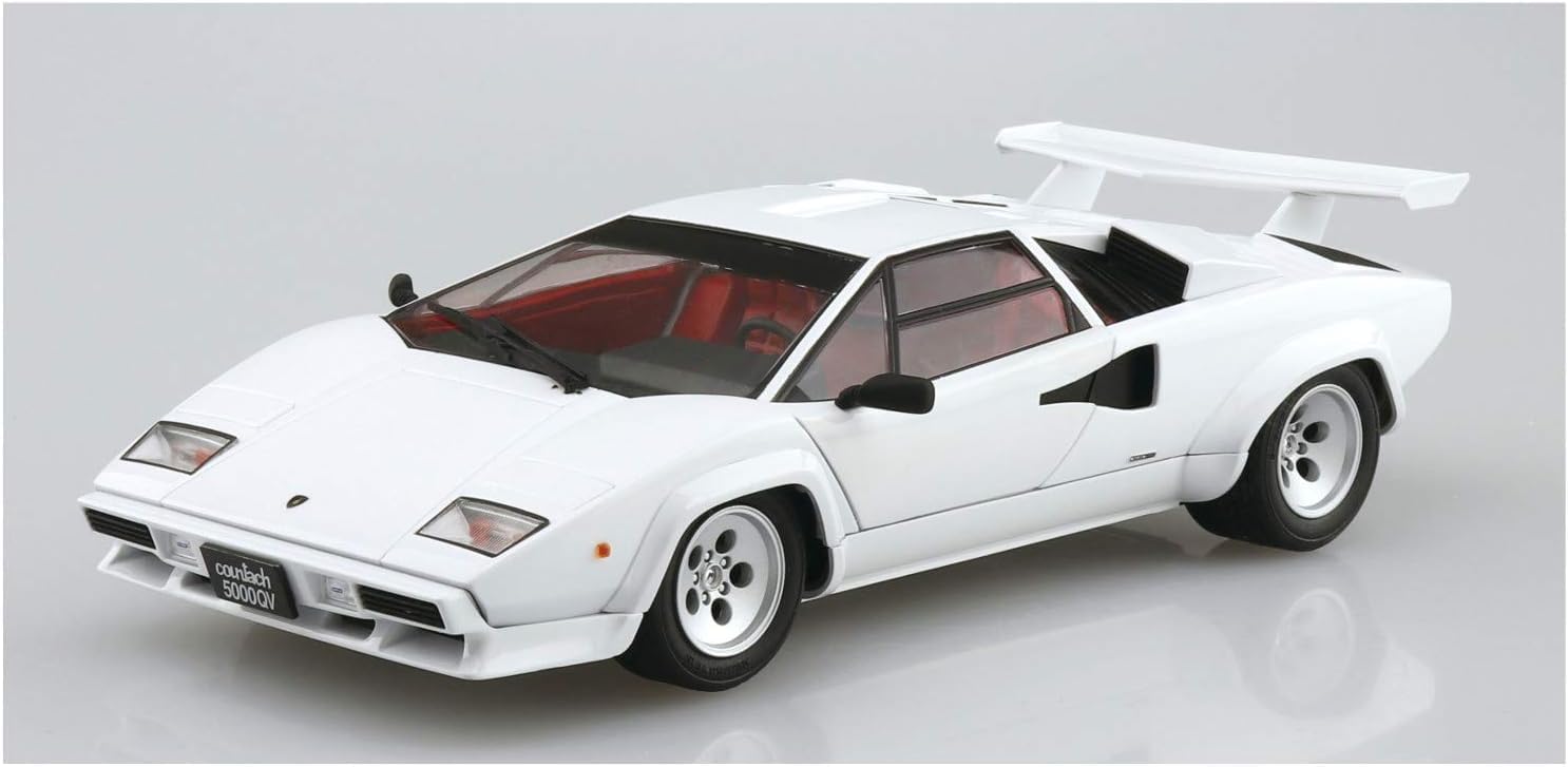 Aoshima 1/24 The Supercar No. 09 1/24 '85 Lamborghini Countach 5000QV - BanzaiHobby