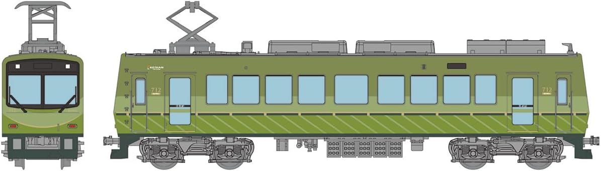 TOMYTEC Railway Collection Railway Collection Eizan Train 700 Series Renewal No. 712 Green Diorama Supplies - BanzaiHobby