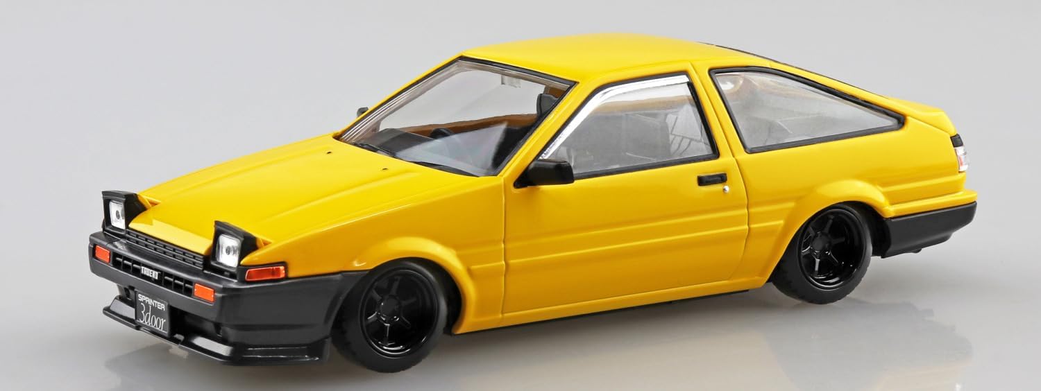 Aoshima 1/32 Easy Plastic Snap Kit No.11CU-YW Toyota Sprinter Trueno Custom (Yellow) - BanzaiHobby