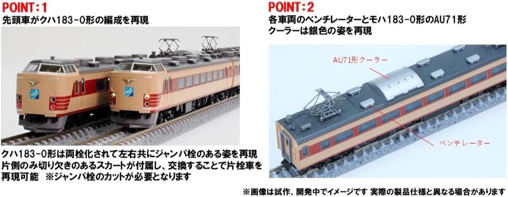 TOMIX 97639 N Gauge 183-0 Series Limited Express Train (KUHA 183-0) Basic Set A 6 Cars Set