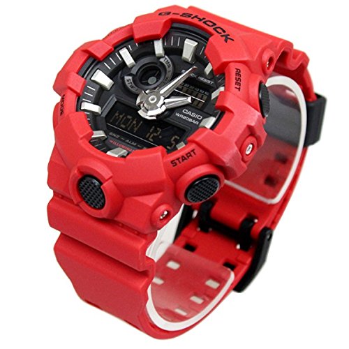 カープ 警察 自衛隊 G-SHOCK 20気圧防水 アナデジ プラベルトウォッチ メンズ (GA-700-1A GA-700-1B GA-700-4A) (GA-700-4A(レッド)) - BanzaiHobby