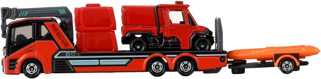 Tomica Long 132 Morita Small Off-Road Fire Truck Red Ladybug and Transport Vehicle - BanzaiHobby
