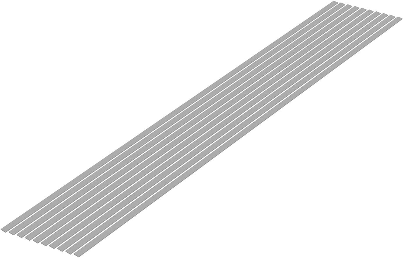 Wave Material Series OM-473 Plastic Material, Gray, Shredded Board, 0.02 x 0.12 inches (0.5 x 3.0 mm), 10 Pieces, Hobby Material - BanzaiHobby