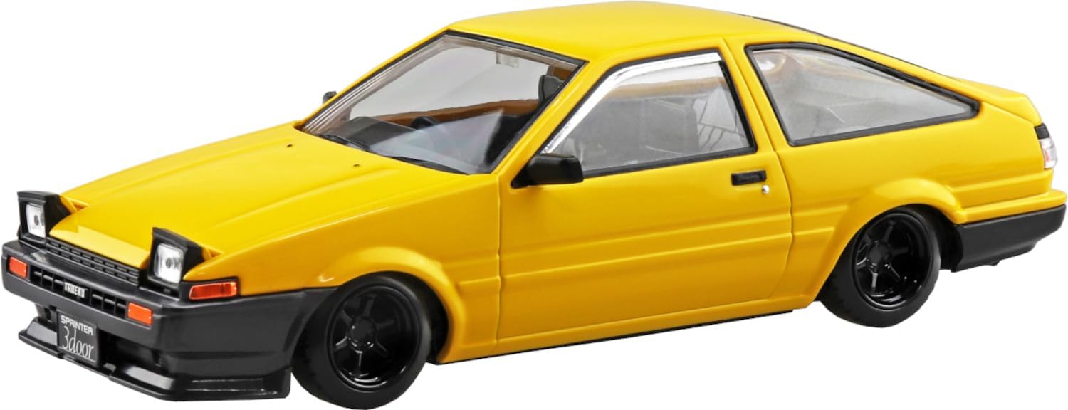 Aoshima 1/32 Easy Plastic Snap Kit No.11CU-YW Toyota Sprinter Trueno Custom (Yellow) - BanzaiHobby