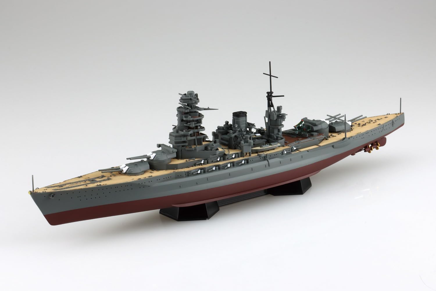 Aoshima 1/700 Full Hull Model Marine Vessel Imperial Japanese Navy Battleship Mutsu 1942 (with Metal Gun Barrels) - BanzaiHobby
