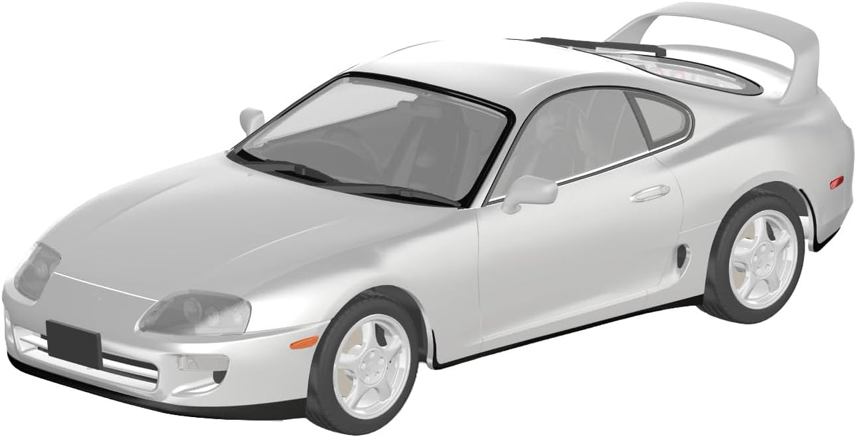 Aoshima 1/24 Rakupla Snap Car No. 08-SW JZA80 Supra 1996 Super White II