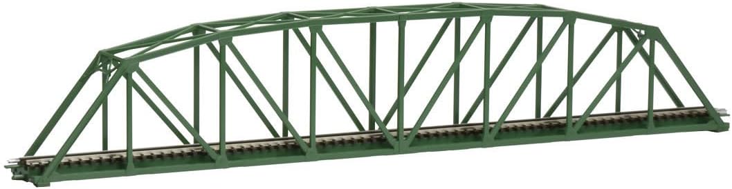 TOMIX 3279 N Gauge Single Track Curved Truss Bridge S420 F Dark Green - BanzaiHobby