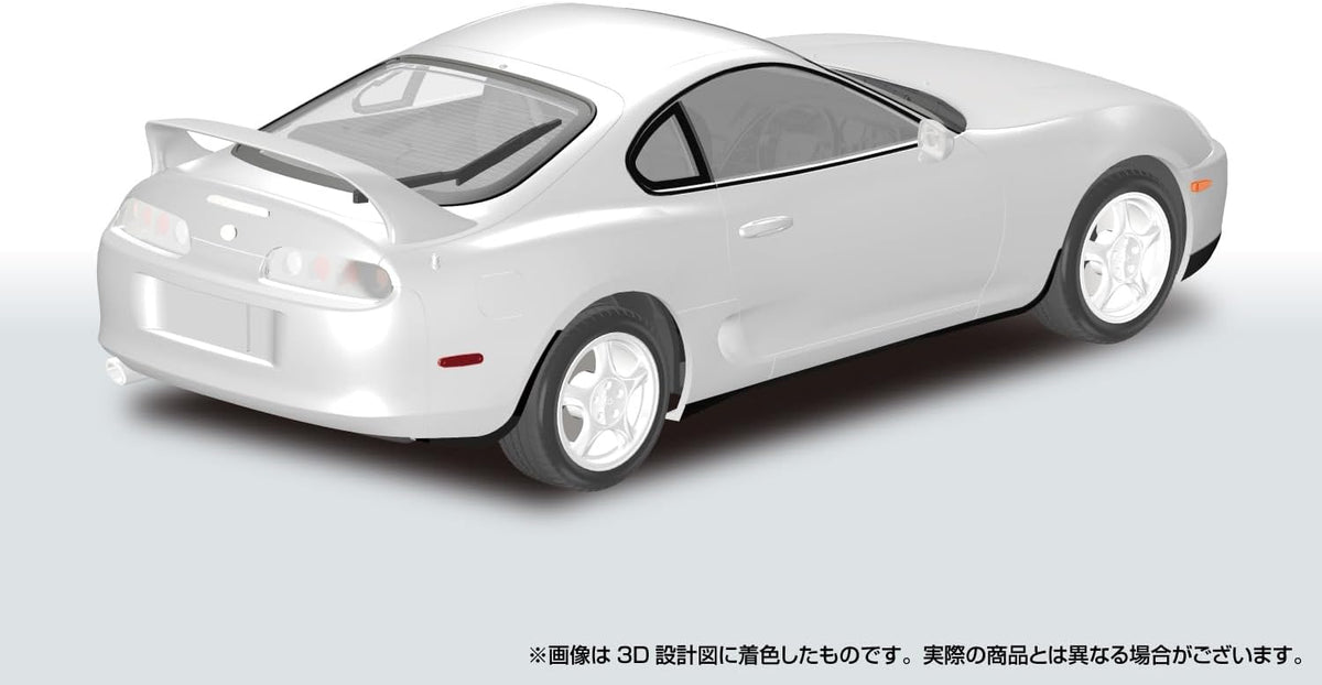 Aoshima 1/24 Rakupla Snap Car No. 08-SW JZA80 Supra 1996 Super White II