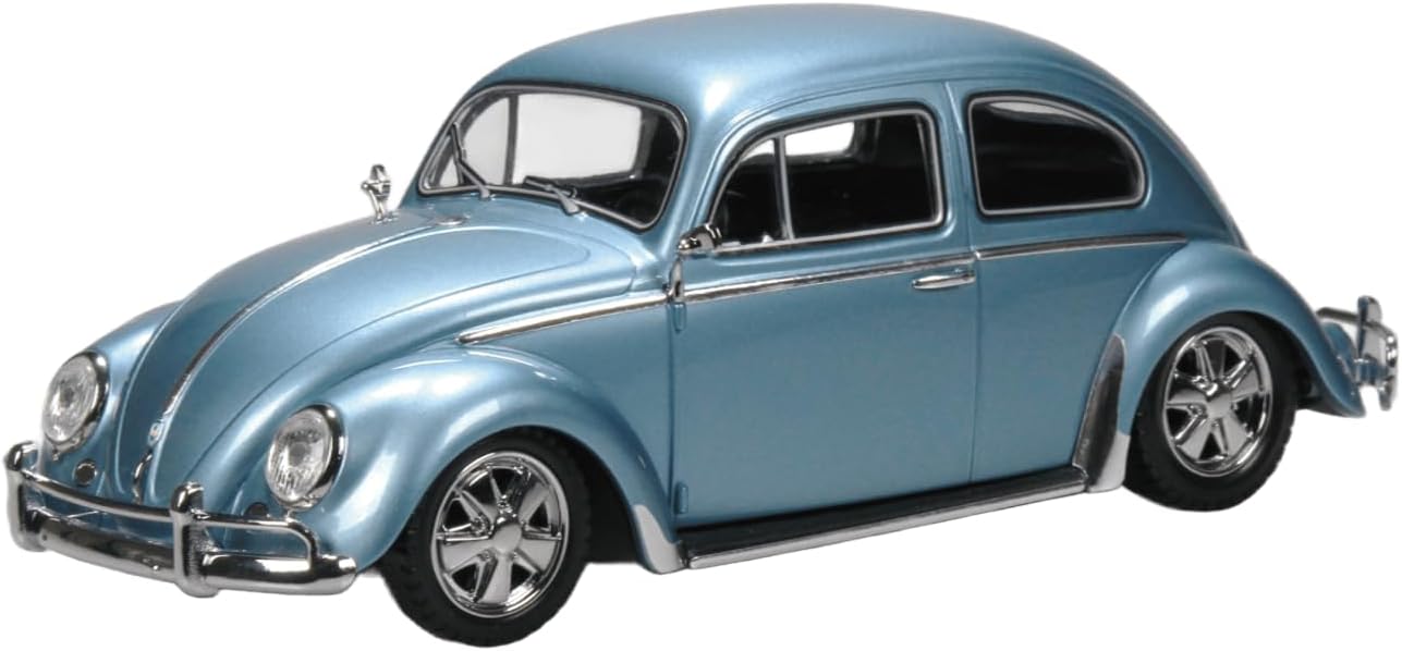 Aoshima 1/32 Rakupla Snap Kit No. 20CU-SS Volkswagen Beetle Custom (Strato Silver) - BanzaiHobby