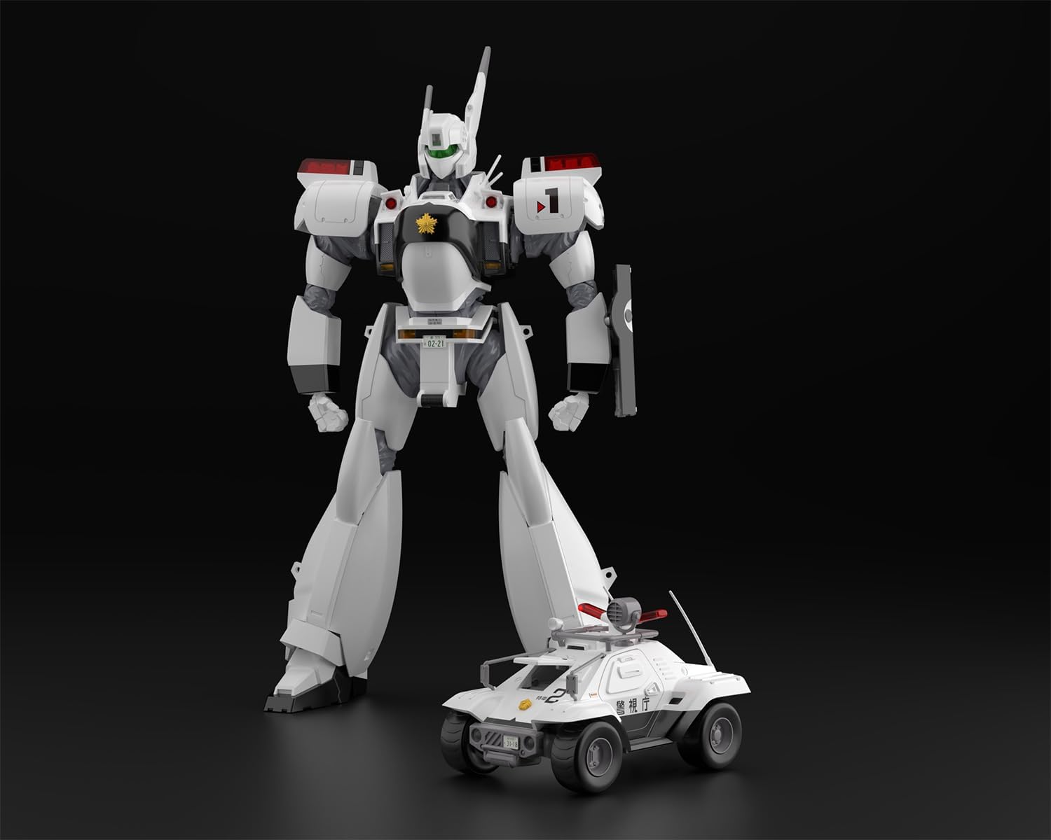 Aoshima ACKS MP-01 1/43 Mobile Police Patlabor AV-98 Ingram 1st + Special Command Vehicle Type 98 - BanzaiHobby