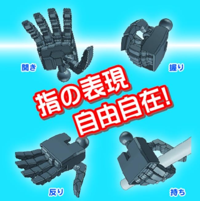 Hobby Base PPC-T123 Premium Parts Collection Joint Technique EX Extreme Hand Ver.2.0 Angle L G Gray - BanzaiHobby