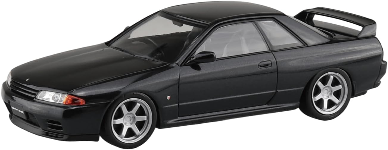 Aoshima 1/32 RakuPla Snap Kit No.14CU-BP Nissan R32 Skyline GT-R Custom Wheels (Black Pearl Metallic)