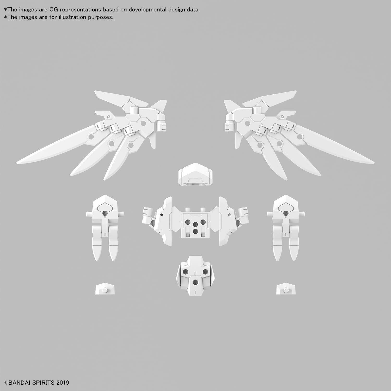 Bandai 30MM W031 1/144  Option Parts Set 17 (Wing Unit 1) - BanzaiHobby